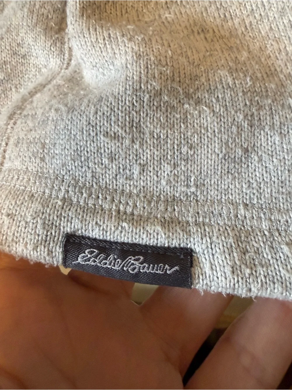 Eddie Bauer Light Gray Full-Zip Lightweight‎ Fleece Jacket